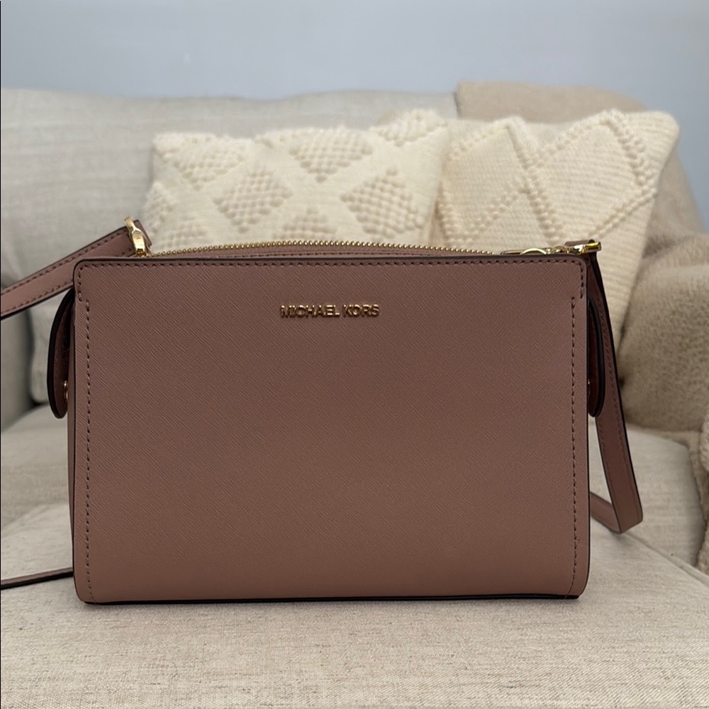 Michael Kors Brown Crossbody Bag with Minimalist Design